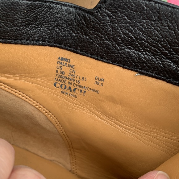 Coach Black Leather Zip Heeled Booties Size 9.5B - Picture 10 of 10